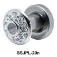 Round Rhinestone Plugs and Tunnels JPL-20n